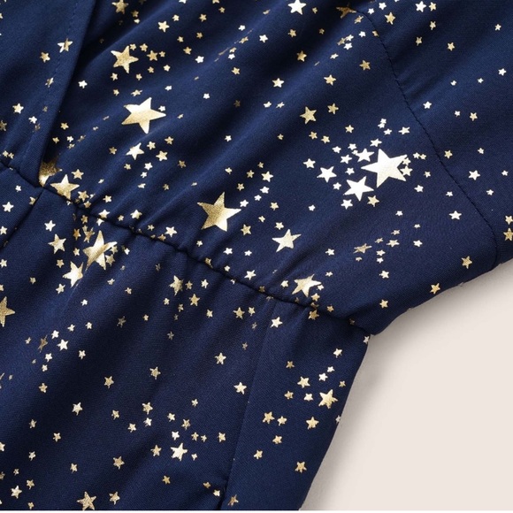 Bloomchic Size 1X 14/16 Star Print Dress - Picture 2 of 5